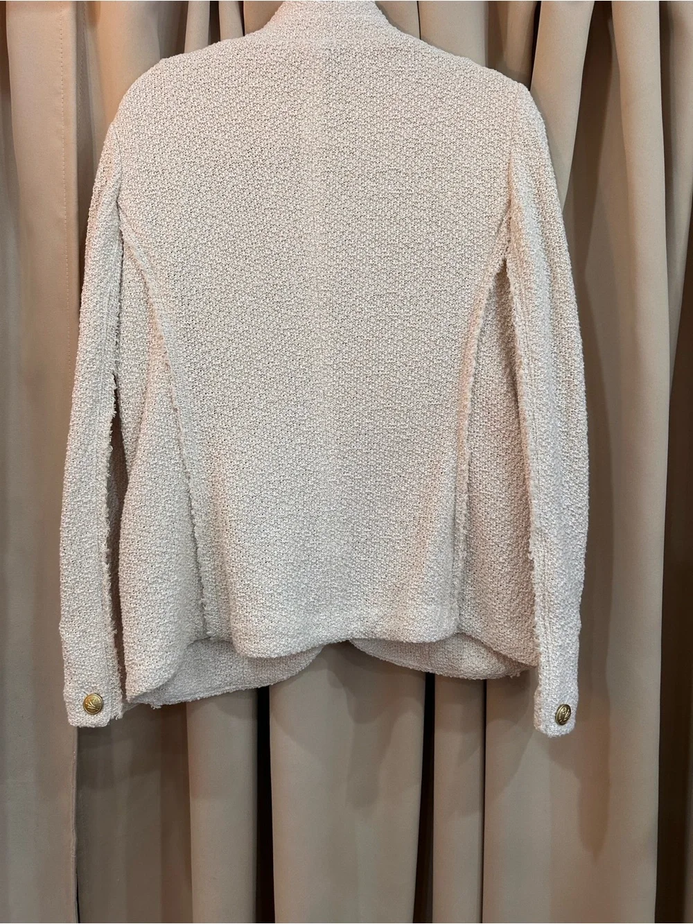 rag & bone Cream Bouclé Button-Front Blazer - Picture 3 of 5